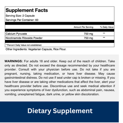 Pyruvate and Nicotinamide Supplement to Support Optic Nerve Health